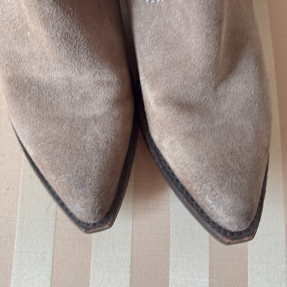 FRYE Designer suede leather over the knee tan brown sexy boots 9 $328 lace up - Picture 3 of 13